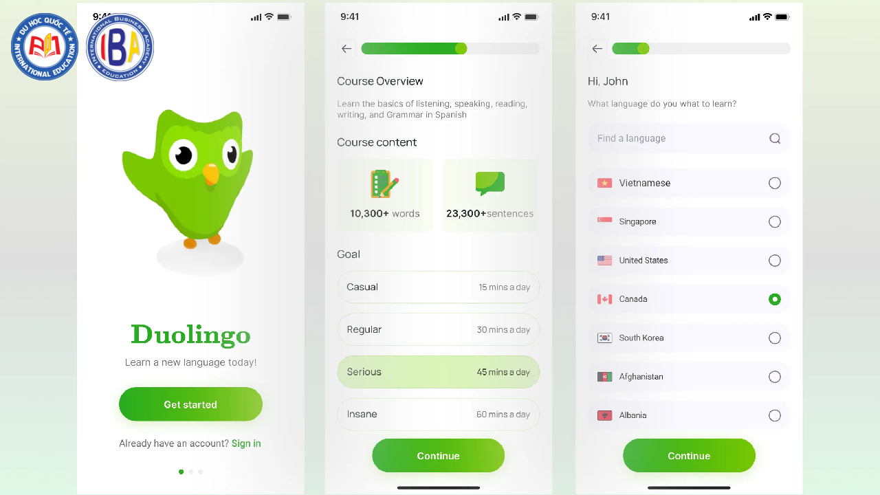 Giao diện thân thiện, dễ sử dụng, bài học được chia thành các phần nhỏ