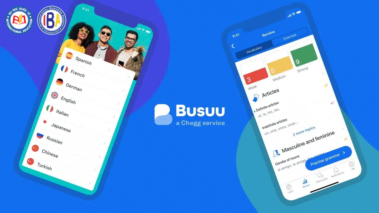 App có bài kiểm tra đánh giá trình độ và theo dõi tiến bộ cá nhân