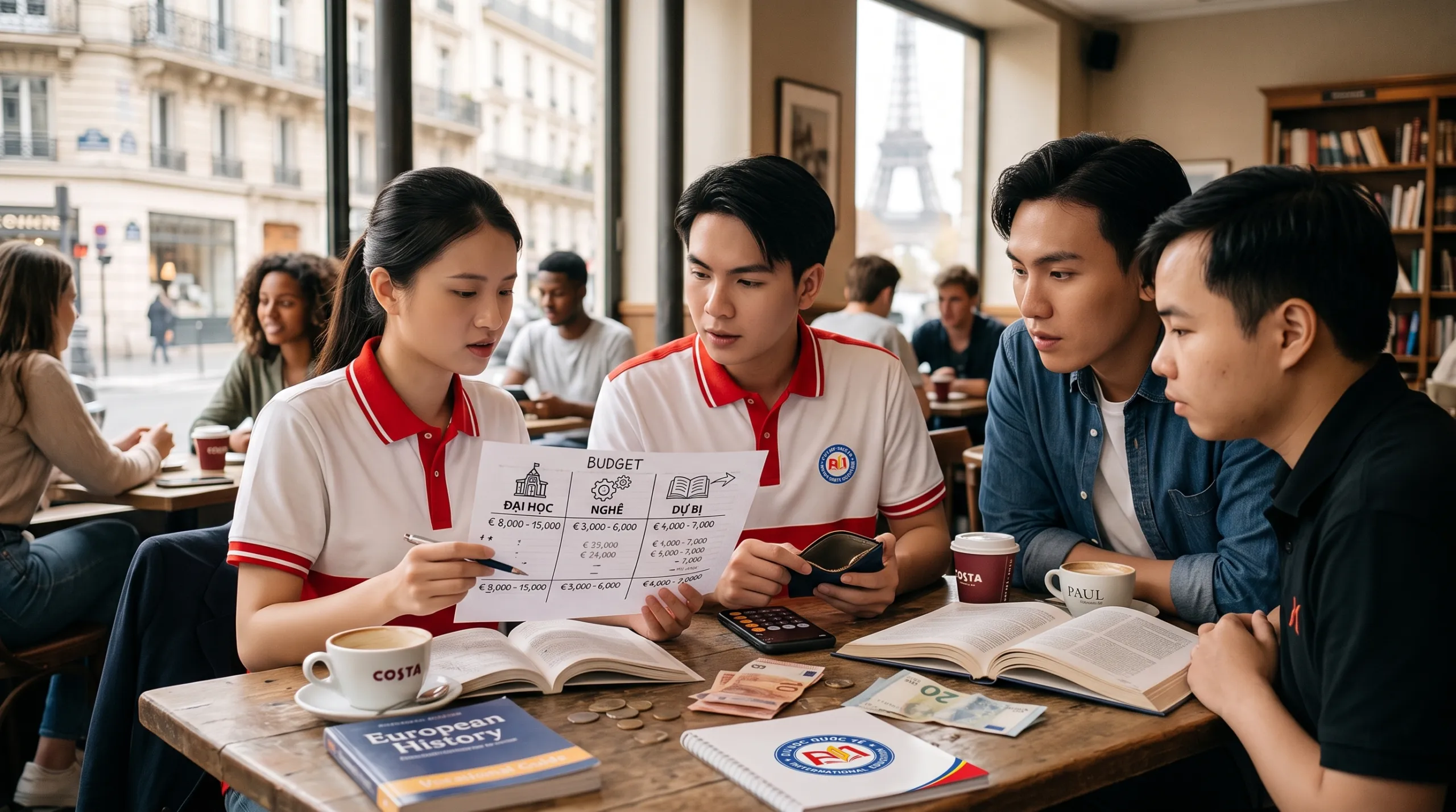 Chi phí du học châu Âu theo lộ trình: đại học, nghề và dự bị
