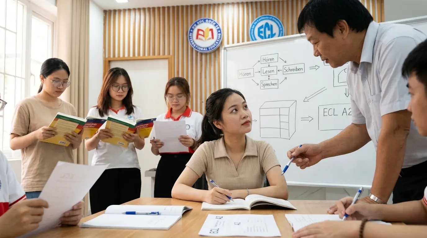 Ngữ pháp tiếng Đức A1 và cấu trúc bài thi ECL A2 hiện hành Ngữ pháp tiếng Đức A1 và cấu trúc bài thi ECL A2 hiện hành