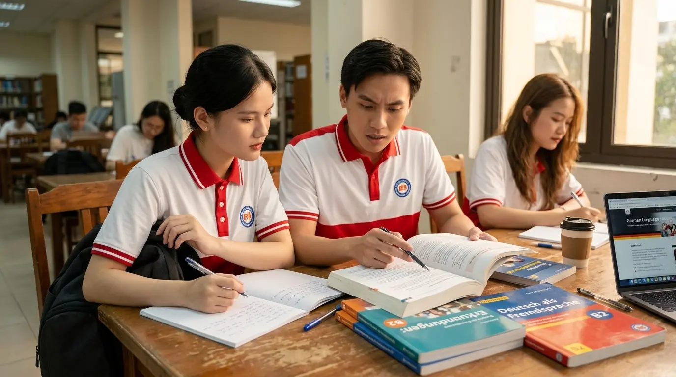 Sách học tiếng Đức B2: xây năng lực diễn đạt trước khi luyện thi ECL cấp tốc