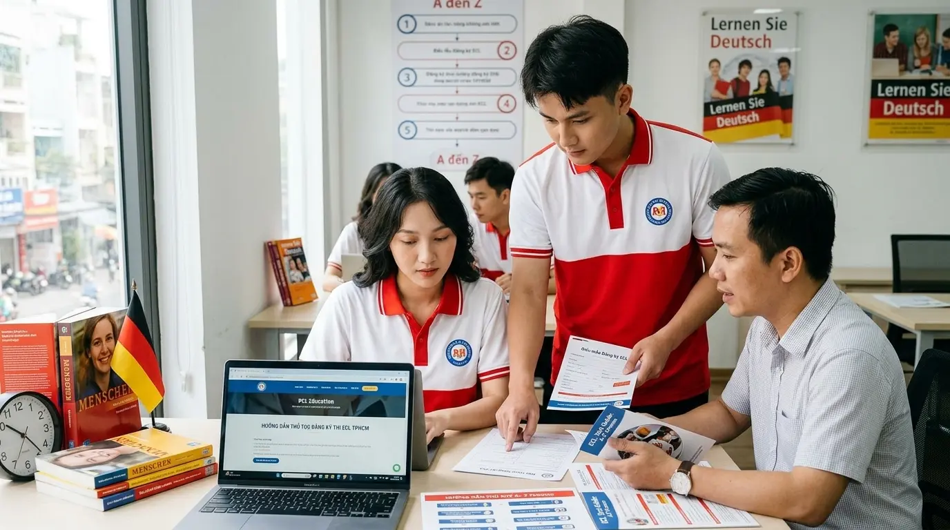 Lệ Phí Thi Chứng Chỉ Tiếng Đức ECL & Thủ Tục Đăng Ký Chi Tiết 2026 7 Hướng Dẫn Thủ Tục Đăng Ký Thi ECL TPHCM Chi Tiết Từ A Đến Z - PDT Education