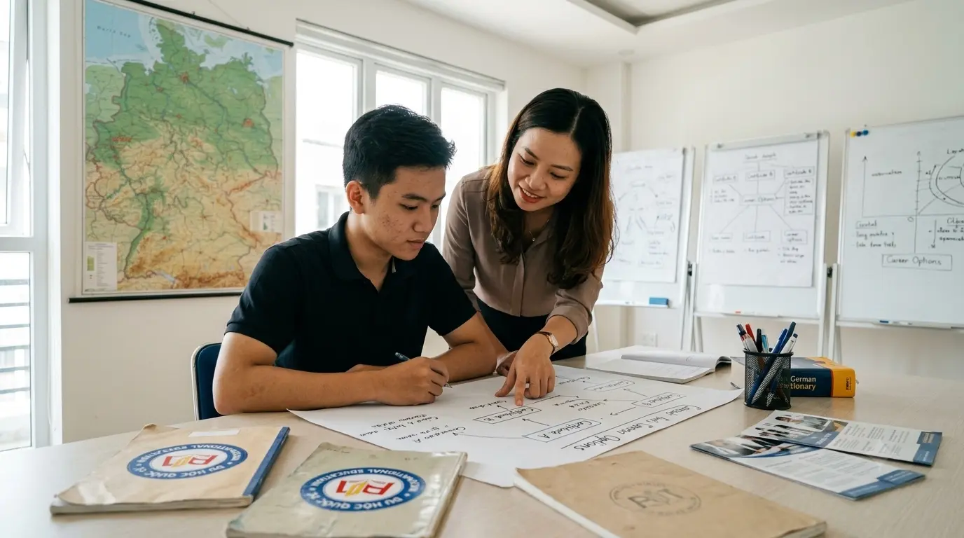 So Sánh Telc Và Goethe: Nên Thi Chứng Chỉ Tiếng Đức ECL Hay Goethe, TELC Để Đi Du Học Nghề? (2026) 7 Nên Thi ECL Hay Goethe, Telc Để Đi Du Học Nghề Đức? - PDT Education