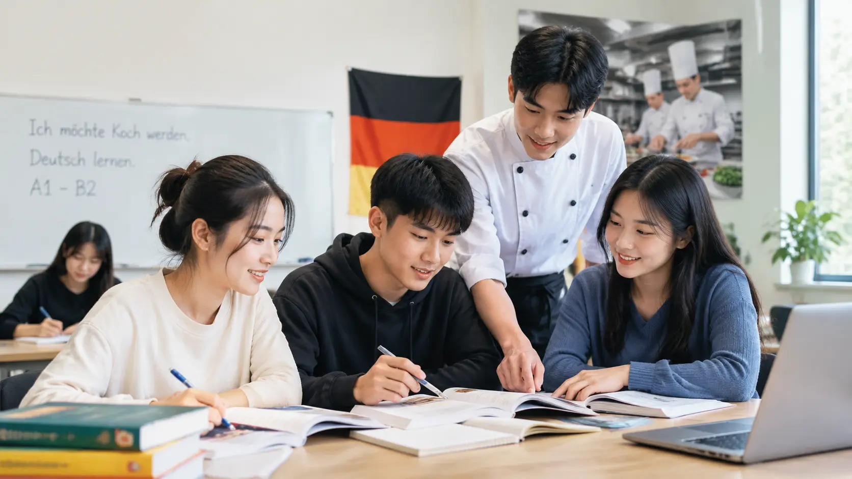 Du Học Nghề Đức Ngành Đầu Bếp: Lương Và Cơ Hội Định Cư (2026) 6 Du Học Nghề Đức Ngành Đầu Bếp - Điều Kiện Du Học Nghề Đầu Bếp Tại Đức Và Lộ Trình Học Tiếng Đức A1–B2 - PDT Education
